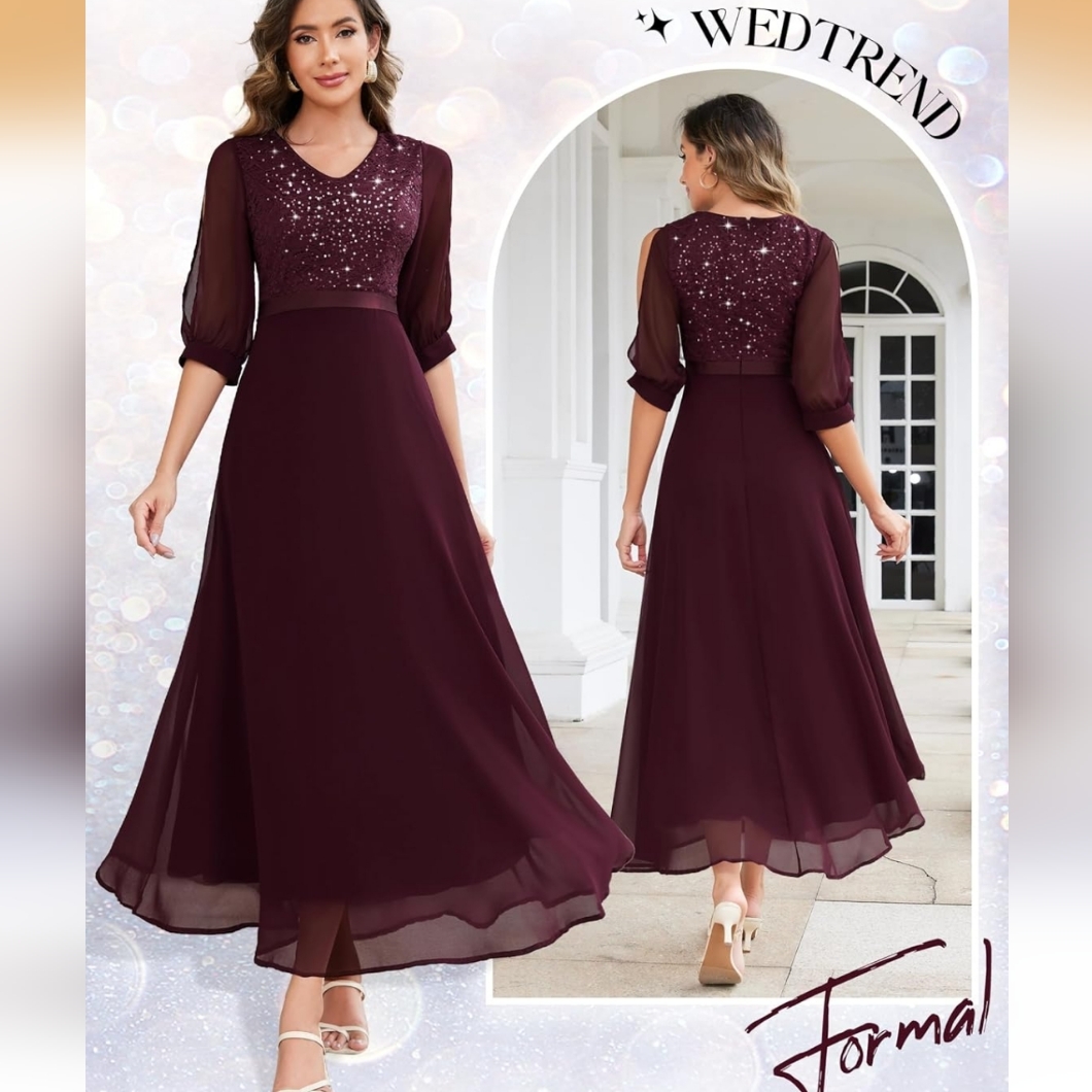 Elegant Burgundy Evening Gown — image 5 of 7